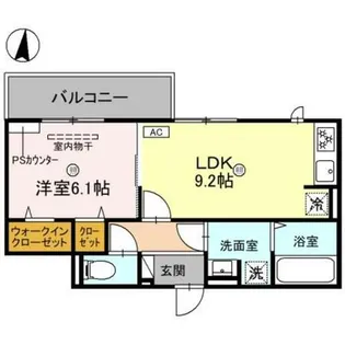 GRAMM京都紫竹 A棟【3階】の間取り