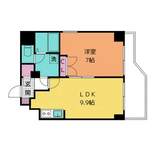 サンリヴァーメゾン【6階】の間取り
