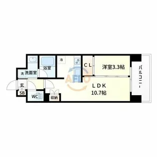 コンフォリア・リヴ東三国駅前ソルテラス【2階】の間取り