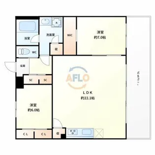 プレジオ東三国【11階】の間取り