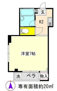 ヴィラ六基【3階】の間取り