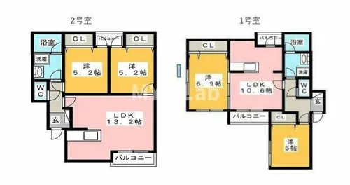 福岡県福岡市博多区東光寺町1丁目【アパート】の間取り
