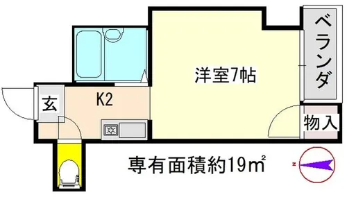 ヴィラ六基【303号室】の間取り