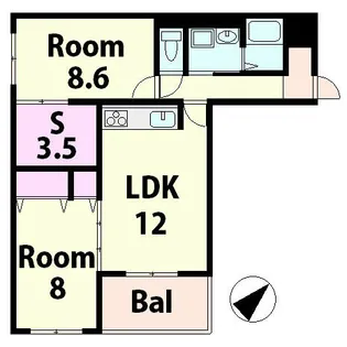ハートフルマンションVenere【3階】の間取り