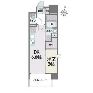 クラス六本松【6階】の間取り