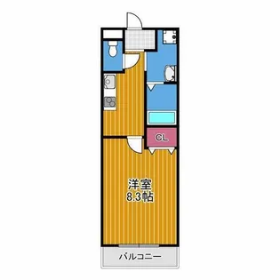 ラ・メール本町B棟【2階】の間取り