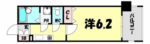 プレサンス新神戸【2階】の間取り