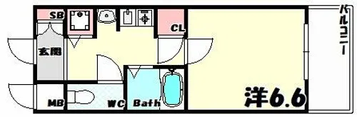 ロイヤルヒル神戸三ノ宮2【5階】の間取り
