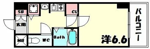 ロイヤルヒル神戸三ノ宮2【6階】の間取り
