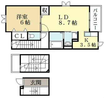 ジラソーレ【3階】の間取り