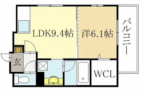 ヴェリタス黄檗Ⅰ【1階】の間取り