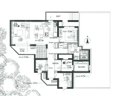 MOTHER(滝川)【2階】の間取り