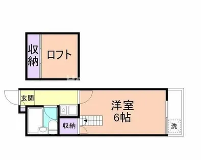 シティパル秋月【1階】の間取り