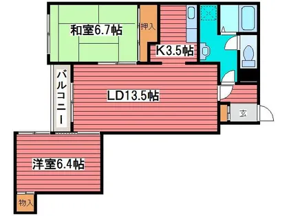 エクセレント13【4階】の間取り