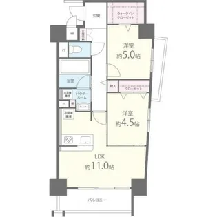 クルアルガイノウエ【4階】の間取り
