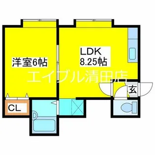 ジョイフル羊が丘【201号室】の間取り