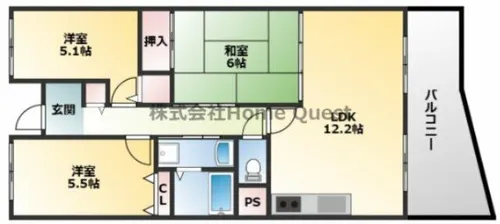 ガーデンライフ旭ヶ丘【1階】の間取り