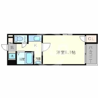オーキッドコート北堀江【10階】の間取り