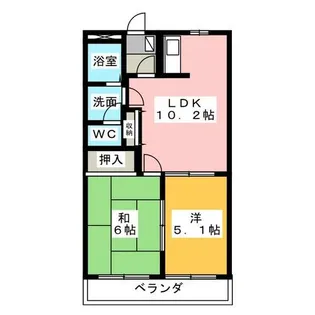 ピュアクリスタル雅【1階】の間取り