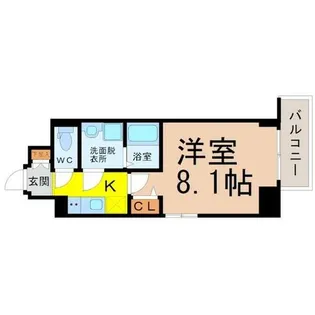 エスリード名古屋東別院【8階】の間取り