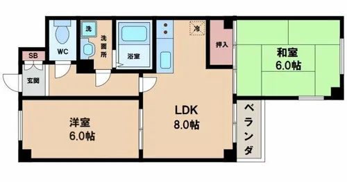 万代東マンション【2階】の間取り