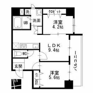 プライムコート【401号室】の間取り
