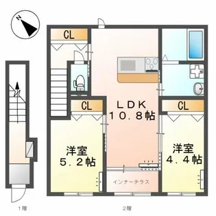 フェリシティ寺本【2階】の間取り