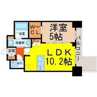 プレサンス丸の内城雅【8階】の間取り