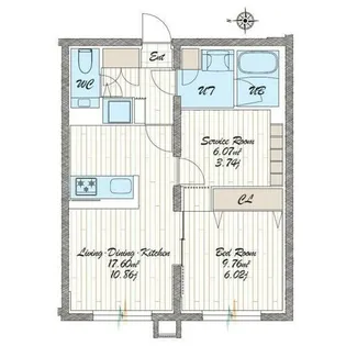 quador noie 池下【201号室】の間取り