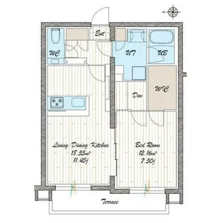 quador noie 池下【202号室】の間取り