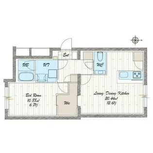 quador noie 池下【203号室】の間取り