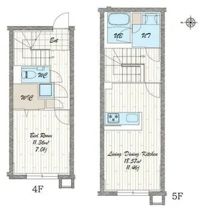 quador noie 池下【402号室】の間取り