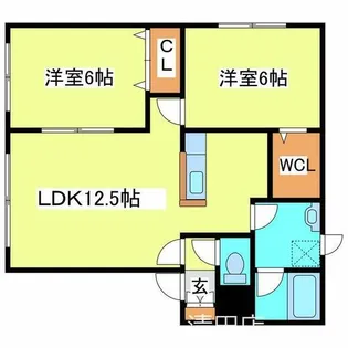 マルシェⅡ【201号室】の間取り