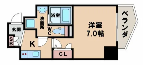 エグゼ阿倍野【11階】の間取り