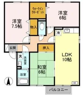 ウィンディビレッジ A棟【1階】の間取り