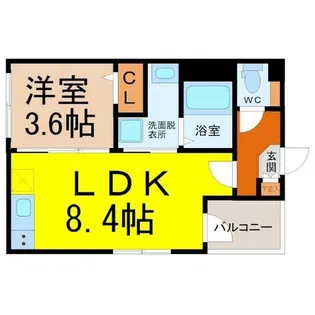 ビビッドかすもり【202号室】の間取り