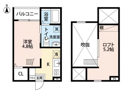CREA遠若【1階】の間取り