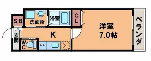 クローバー・グランデ長居公園【2階】の間取り