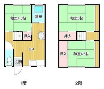 ルナコート(出石)【8号室】の間取り