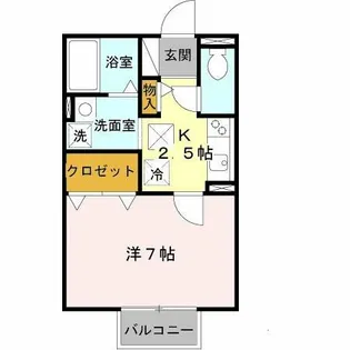 サンクレール志紀【1階】の間取り