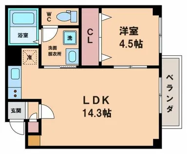 レクラン林寺【5階】の間取り