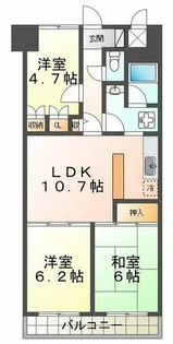 朝日プラザCITYウエストヒル神戸A棟【6階】の間取り