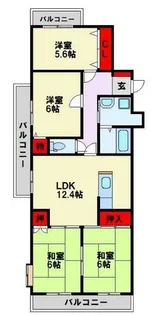 シャトレ諏訪町【6階】の間取り