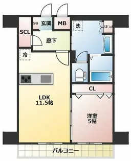 Dimus新大阪【10階】の間取り