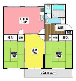 郡山団地A-27棟【105号室】の間取り