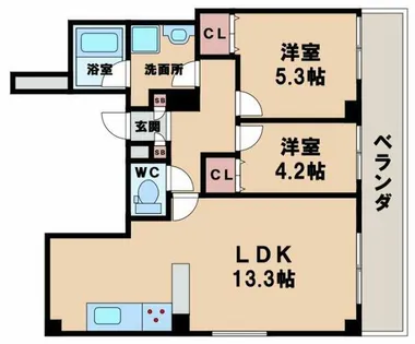 アーク美章園【6階】の間取り