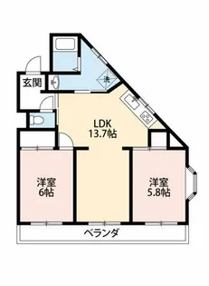 センチュリー重原【202号室】の間取り