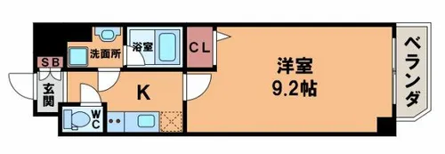 サンシティハルカ【6階】の間取り