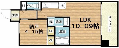 プレジオ難波【3階】の間取り