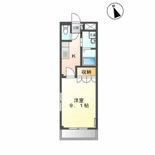 1Kの間取り画像